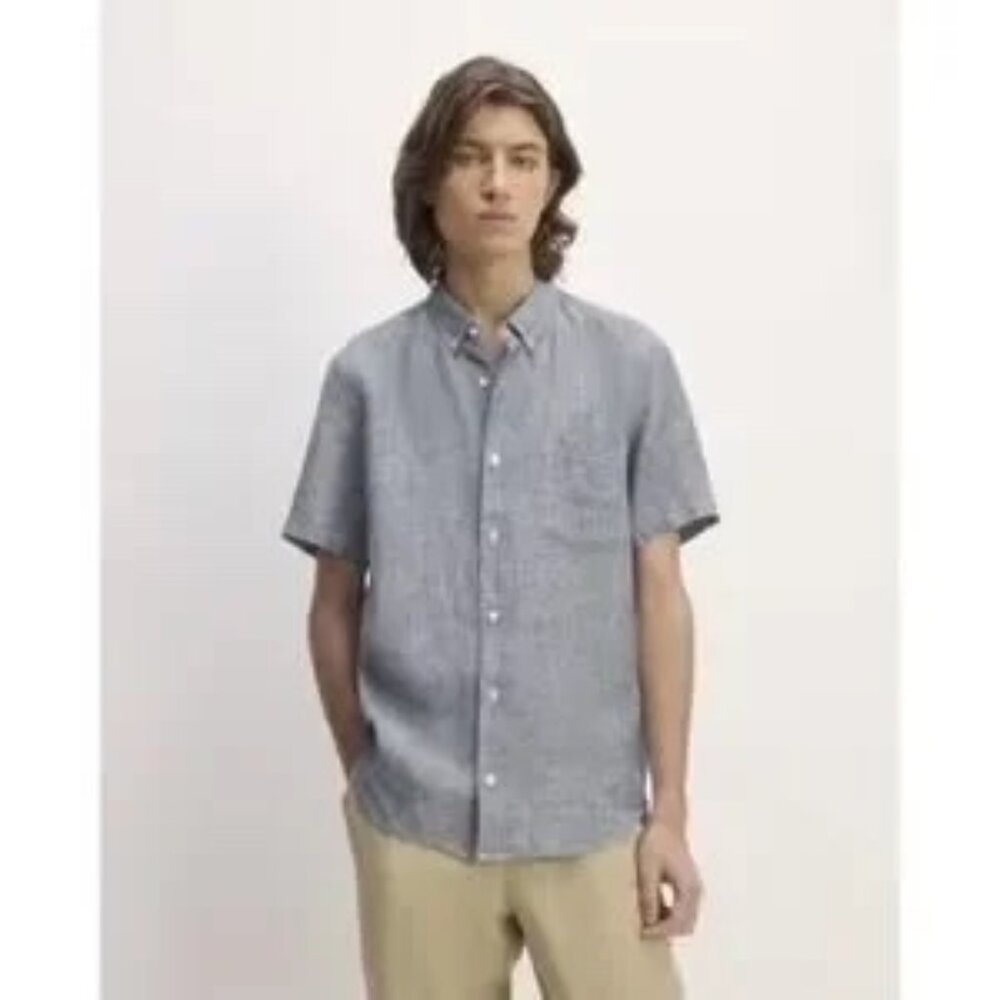 Everlane The Classic Short-Sleeve Shirt in Linen Size M, NWT